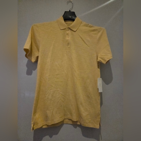 NWT Vince Mens Yellow Polo Shirt Size S - Picture 1 of 10
